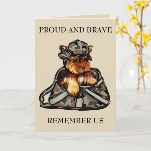 CARTE YORKIE POO (Fleur jaune)