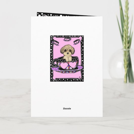 Carte Yorkie Poo Tea Cup (Dos)