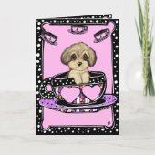 Carte Yorkie Poo Tea Cup (Devant)