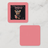 Carte Yorkie Puppy Valentine (Devant / Derrière)