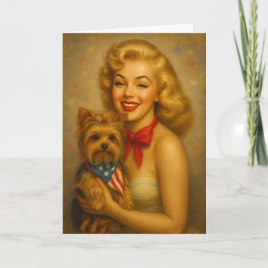 Carte Yorkie vintage (Devant)