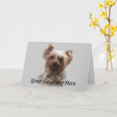 Carte Yorkshire Terrier (Fleur jaune)