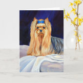 Carte Yorkshire Terrier (Fleur jaune)