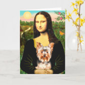 Carte Yorkshire Terrier 17 - Mona Lisa (Fleur jaune)