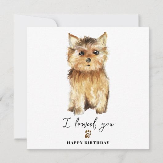 Carte Yorkshire Terrier Chien maman chiot Animaux Annive (Devant)