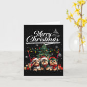 Carte Yorkshire Terrier Christmas Tree Decorations Dog L (Fleur jaune)