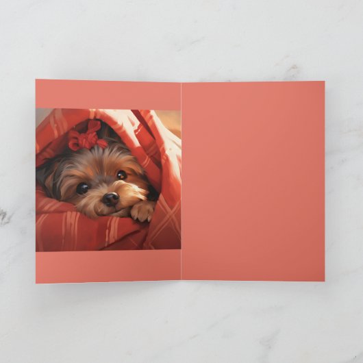 Carte Yorkshire Terrier de vacances (Intérieur)