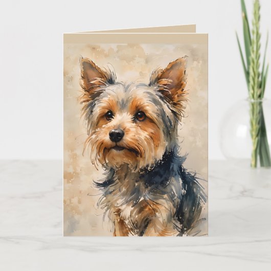 Carte Yorkshire Terrier Dog Art (Devant)