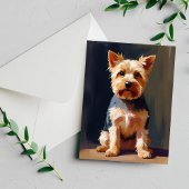 Carte Yorkshire Terrier Dog Pet Painting Card
