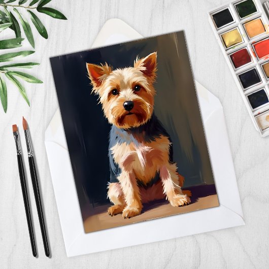 Carte Yorkshire Terrier Dog Pet Painting Card