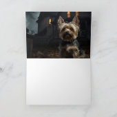 Carte Yorkshire Terrier Halloween Épouvantable (Intérieur)