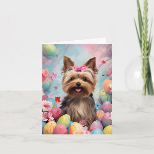 Carte Yorkshire Terrier Joyeux Pâques