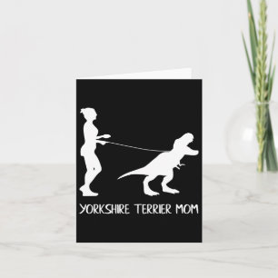 Carte Yorkshire Terrier Maman Chien Dinosaure Fête des m