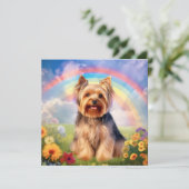 Carte Yorkshire Terrier Rainbow Bridge Yorkie Sympathie (Debout devant)