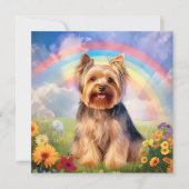 Carte Yorkshire Terrier Rainbow Bridge Yorkie Sympathie (Devant)