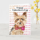 Carte Yorkshire Terrier Yorkie Chien Valentines Jour (Fleur jaune)