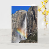 Carte Yosemite Falls avec l'arc-en-ciel (Fleur jaune)