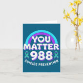 Carte You 988 Suicide Prevention Awareness Rainbow Ribbo (Fleur jaune)