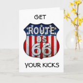 Carte **YOU ALWAYS GET YOUR KICKS** **60th BIRTHDAY** (Fleur jaune)