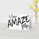 Carte You AMAZE Me — Congratulations Greeting Card (Fleur jaune)