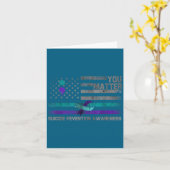 Carte You American Flag Suicide Prevention Awareness  (Fleur jaune)