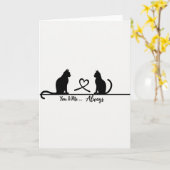 Carte You And Me Always Cat Love Card (Fleur jaune)