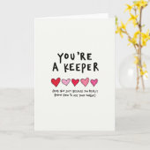 Carte You Are A Keeper Naughty Love Card (Fleur jaune)