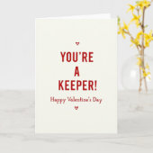 Carte You Are A Keeper Valentines Day Card (Fleur jaune)