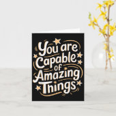 Carte You Are Capable Of Amazing Things  (Fleur jaune)