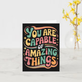 Carte You Are Capable Of Amazing Things  (Fleur jaune)