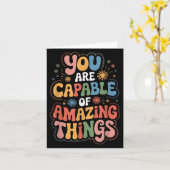 Carte You Are Capable Of Amazing Things  (Fleur jaune)
