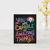 Carte You Are Capable Of Amazing Things (Fleur jaune)