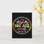 Carte You Are Enough Floral Kind Love Peace Kindness Ins (Fleur jaune)