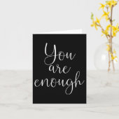 Carte You Are Enough Quote Motivational Saying Sitivity (Fleur jaune)