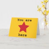 Carte You are here card (Fleur jaune)