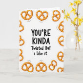Carte You Are Kinda Twisted Pretzel Card (Fleur jaune)
