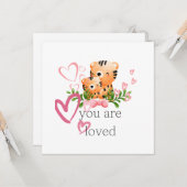 carte You are Loved Tiger (Devant/Arrière en situation)