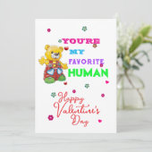 Carte You are my favorite human Valentine's day (Debout devant)