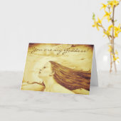 Carte You are my Goddess ! (Fleur jaune)