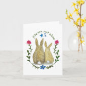 Carte You Are Not Alone Greeting Card (Fleur jaune)