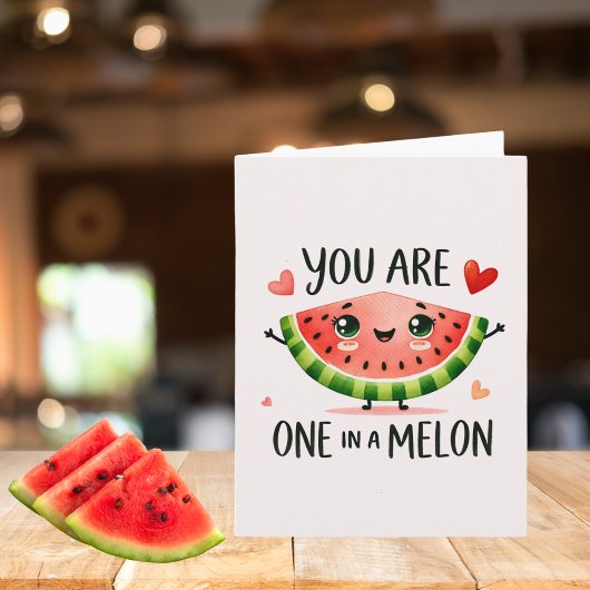 Carte You Are One in a Melon - Cute Watermelon
