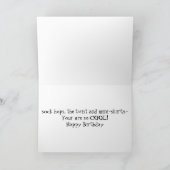 CARTE YOU ARE SI COOL BIRTHDAY (Intérieur)
