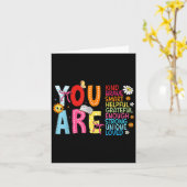 Carte You Are Smart Brave Strong Kind Loved Motivation T (Fleur jaune)