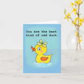 Carte You are the best kind of odd duck Valentines day (Fleur jaune)
