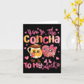 Carte You Are The Concha To My Cafecito Funny Mexican Va (Fleur jaune)