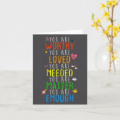 Carte You Are Worthy You Are Loved Suicide Prevention Aw (Fleur jaune)