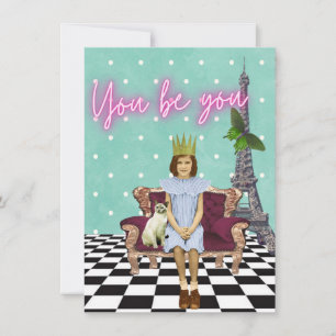 Carte You Be You Art Pop Fille Empowering