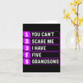 Carte You Can't E Me I Have Five Grandsons Funny Grandma (Fleur jaune)