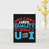 Carte You Can't Have Quality Without U And I - Qa Qualit (Fleur jaune)
