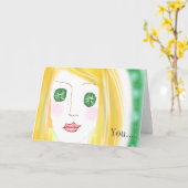 Carte You Dazzle Me (Fleur jaune)